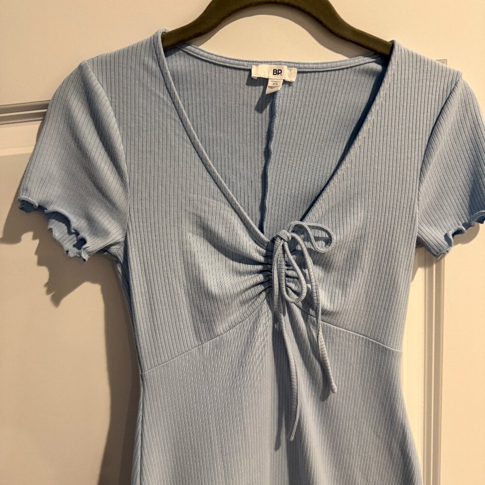 Bp Ribbed Dress Medium Light Blue